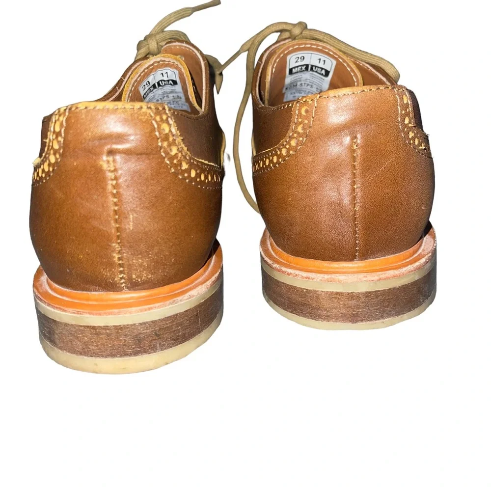 Proxon Men’s Premium Work Wear Shoes Steel Toe Size 11 Brown Oxford Leather